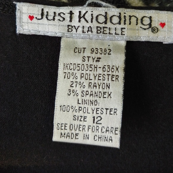 Blue dress with attached black jacket - Picture 3 of 3